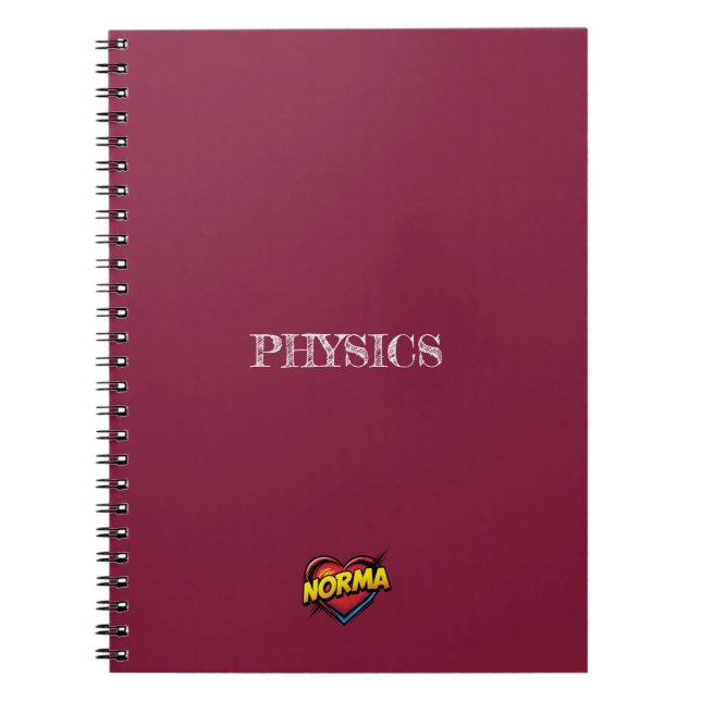 Norma Herz Maroon Notizblock (Vorderseite)