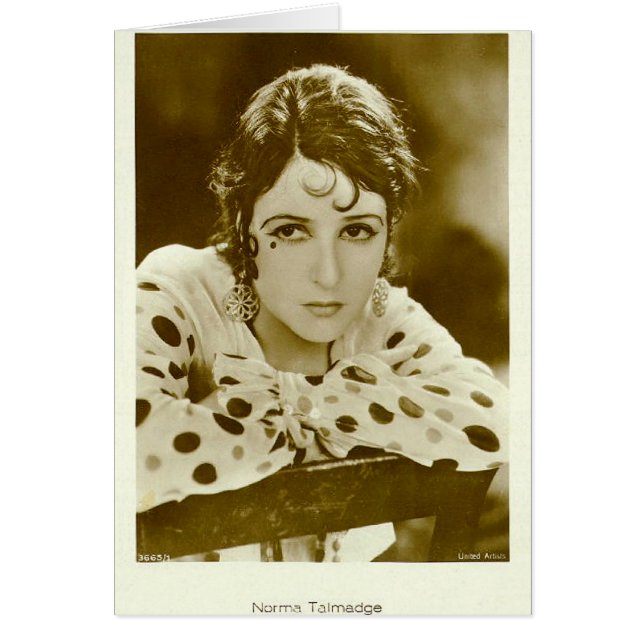 Norma Talmadge Vintage Porträtkarte (Vorne)