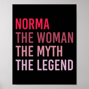 Norma The Woman Myth Legend Personalisierter Name  Poster