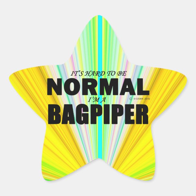 Normal-Bagpiper-Star-Aufkleber Stern-Aufkleber (Vorderseite)