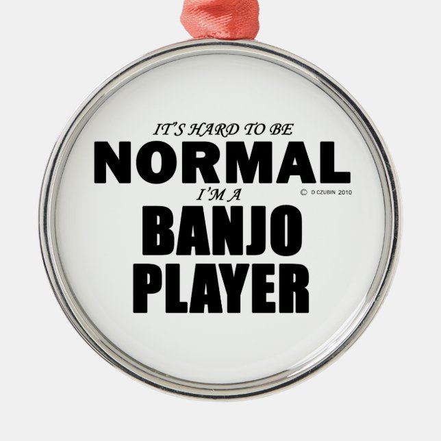 Normal Banjo Player Ornament Aus Metall (Vorne)