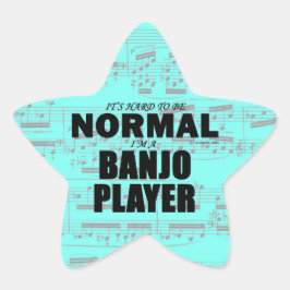 Normal Banjo Player Star Sticker