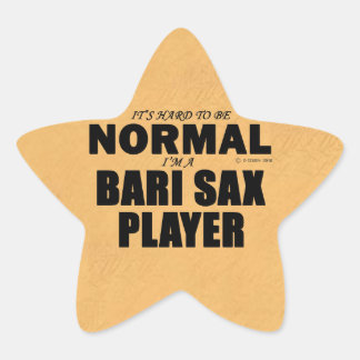 Normal Bari Sax Player Star-Aufkleber Stern-Aufkleber