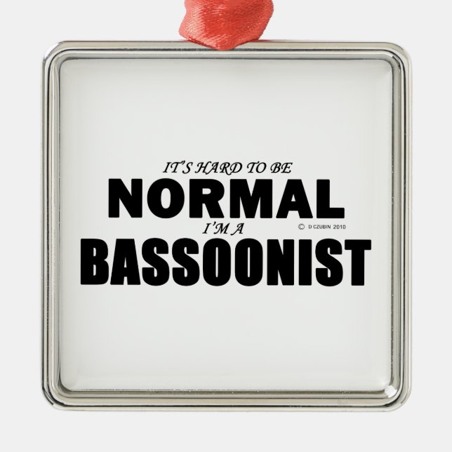 Normal-Bassoonist Silbernes Ornament (Vorne)