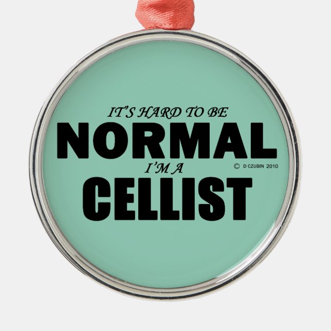 Normal Cellist Ornament Aus Metall (Vorne)