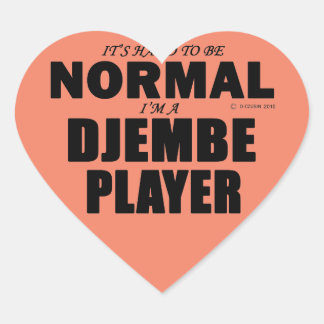 Normal Djembe Player Heart Sticker