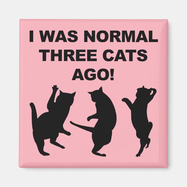 Normal drei Katzen Ago Funny Kühlschrankmagnet Magnet (Vorne)