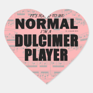 Normal Dulcimer Player Heftsticker Herz-Aufkleber