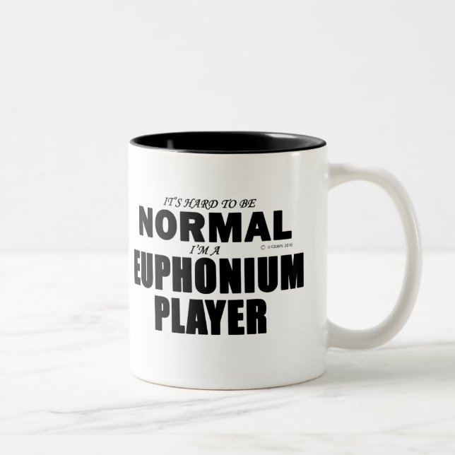 Normal-Euphonium-Player Zweifarbige Tasse (Rechts)