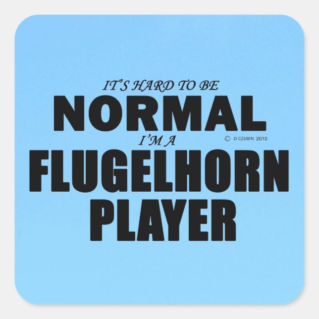 Normal Flugelhorn Player Square Sticker (Vorderseite)