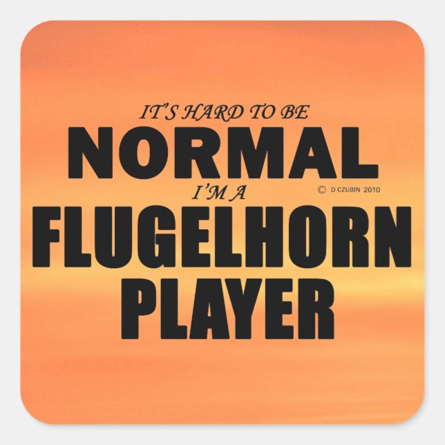 Normal Flugelhorn Player Square Sticker (Vorderseite)