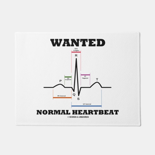 Normal gewollt EKG Elektrokardiogramm Fußmatte (Vorderseite)