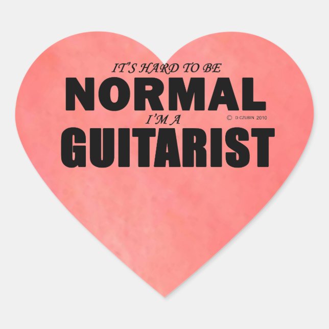 Normal-Gitarrist-Heart-Sticker Herz-Aufkleber (Vorderseite)