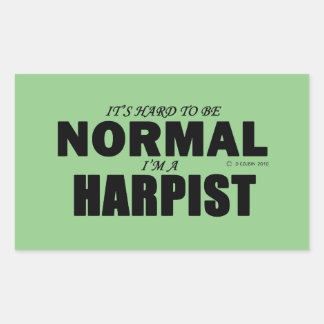 Normal Harpist Rechtecksticker Rechteckiger Aufkleber