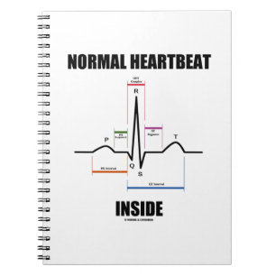 Normal Heartbeat Inside EKG EKG Elektrokardiogramm Notizblock