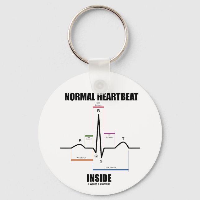 Normal Heartbeat Inside (EKG EKG) Schlüsselanhänger (Vorderseite)