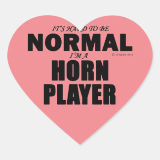 Normal Horn Player Heart Sticker
