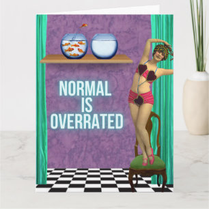 Normal ist überbewertet: Funky & Lustig Groß Karte