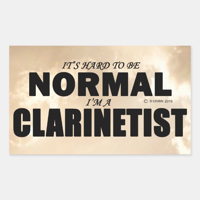 Normal-Klarinettist-rechteckige Aufkleber (Vorderseite)