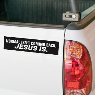 NORMAL KOMMT NICHT ZURÜCK, JESUS IST CHRISTLICH AUTOAUFKLEBER