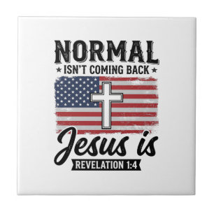 Normal kommt nicht zurück Jesus-Offenbarungsshirt_ Fliese