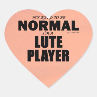 Normal Lute Player Heart Sticker
