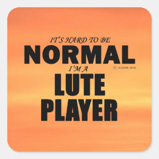 Normal Lute Player Square Sticker