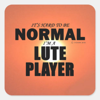 Normal Lute Player Square Sticker