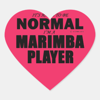 Normal Marimba Player Heart Sticker