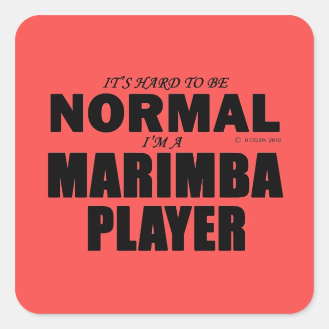 Normal Marimba Player Square Sticker (Vorderseite)