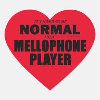 Normal Mellophone Player Heftsticker Herz-Aufkleber