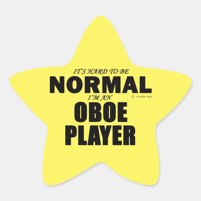 Normal Oboe Player Star-Aufkleber Stern-Aufkleber (Vorderseite)