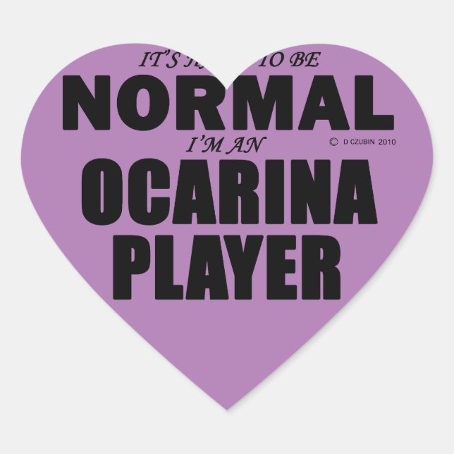 Normal Ocarina Player Heftsticker Herz-Aufkleber (Vorderseite)