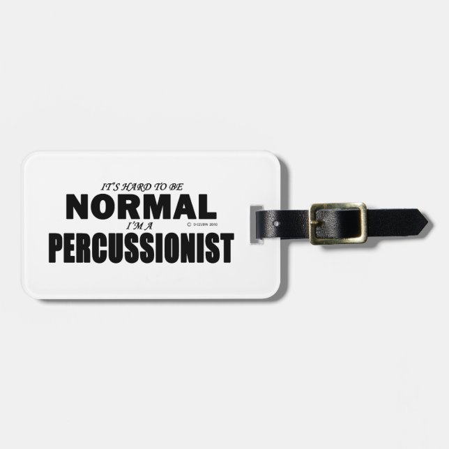 Normal Percussionist Gepäckanhänger (Vorderseite horizontal)
