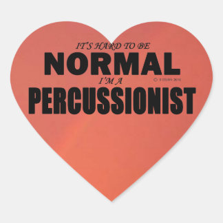 Normal Percussionist Heart Sticker