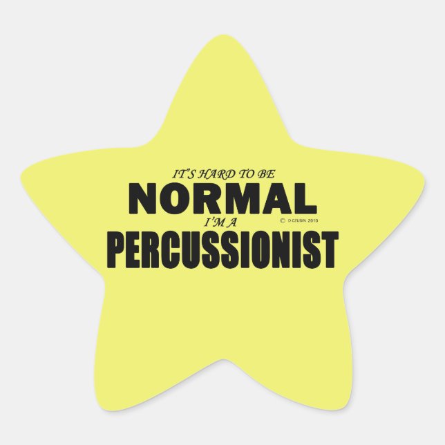 Normal Percussionist Star Sticker (Vorderseite)