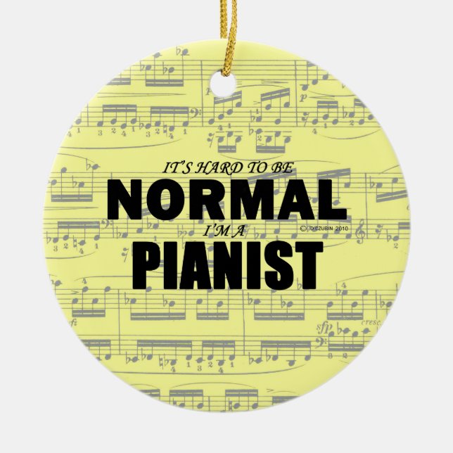 Normal Pianist Keramik Ornament (Vorne)
