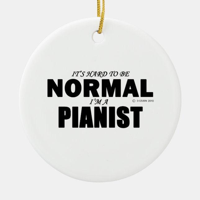 Normal Pianist Keramik Ornament (Vorne)