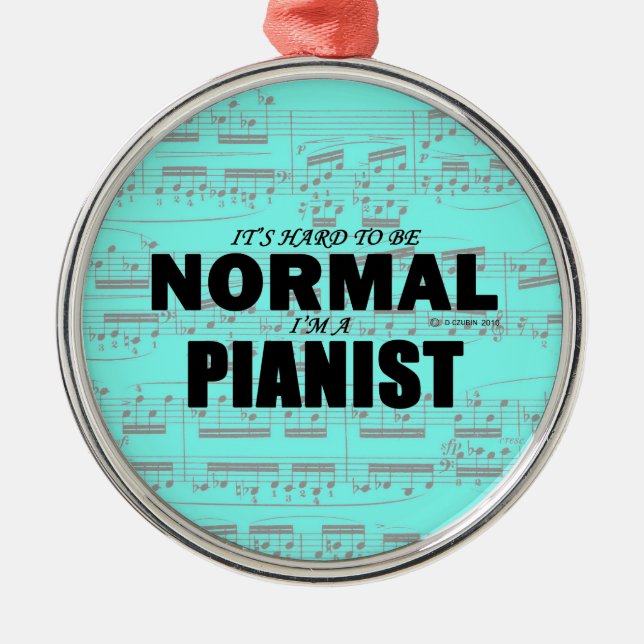 Normal Pianist Ornament Aus Metall (Vorne)