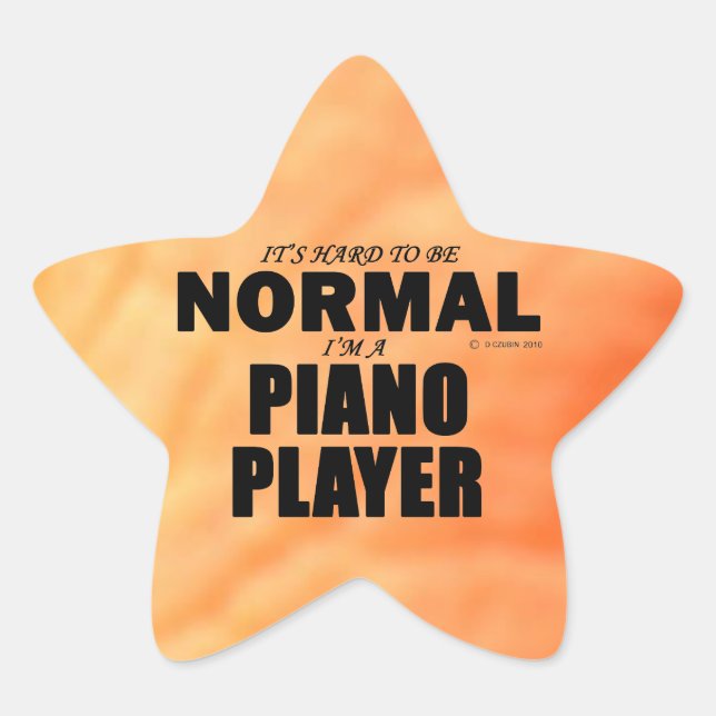 Normal Piano Player Star Sticker (Vorderseite)