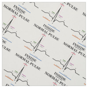 Normal Puls Inside Heartbeat Elektrokardiogramm Stoff