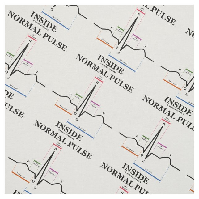 Normal Puls Inside Heartbeat Elektrokardiogramm Stoff (Muster)