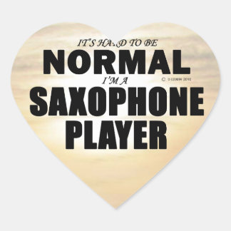 Normal Saxophon Player Heftpflaster Herz-Aufkleber