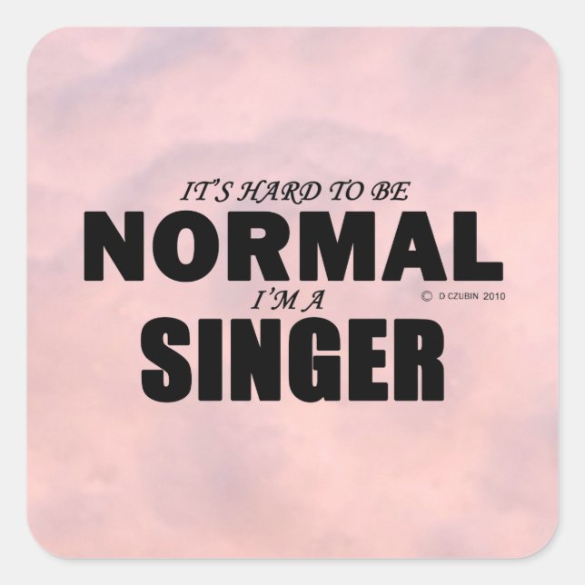 Normal Singer Square Sticker (Vorderseite)