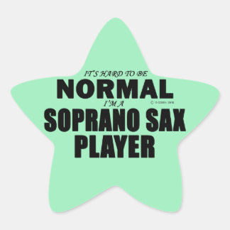 Normal Soprano Sax Player Star Sticker