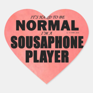 Normal Sousaphone Player Heart Sticker