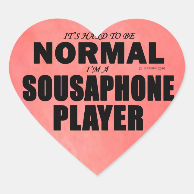 Normal Sousaphone Player Heart Sticker (Vorderseite)
