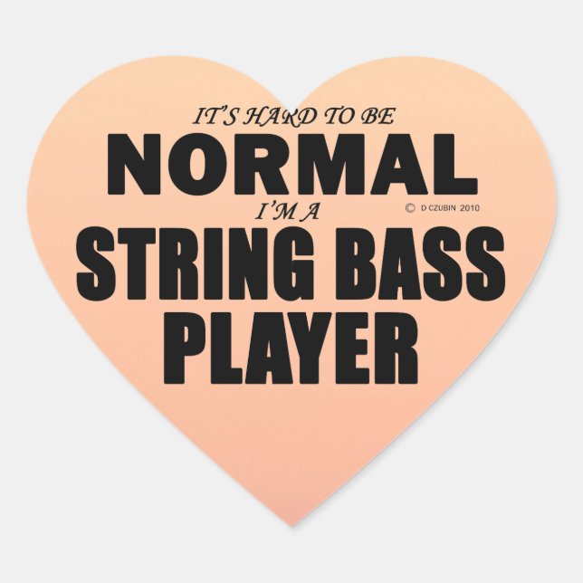 Normal String Bass Player Heft Sticker (Vorderseite)