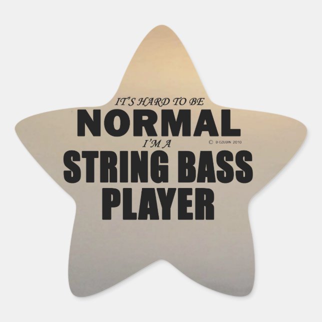Normal String Bass Player Star Sticker (Vorderseite)