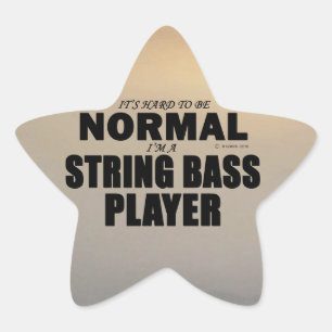 Normal String Bass Player Star Sticker